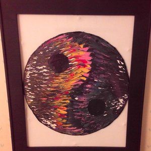 Acrylic Hand-painted Abstract Ying Yang